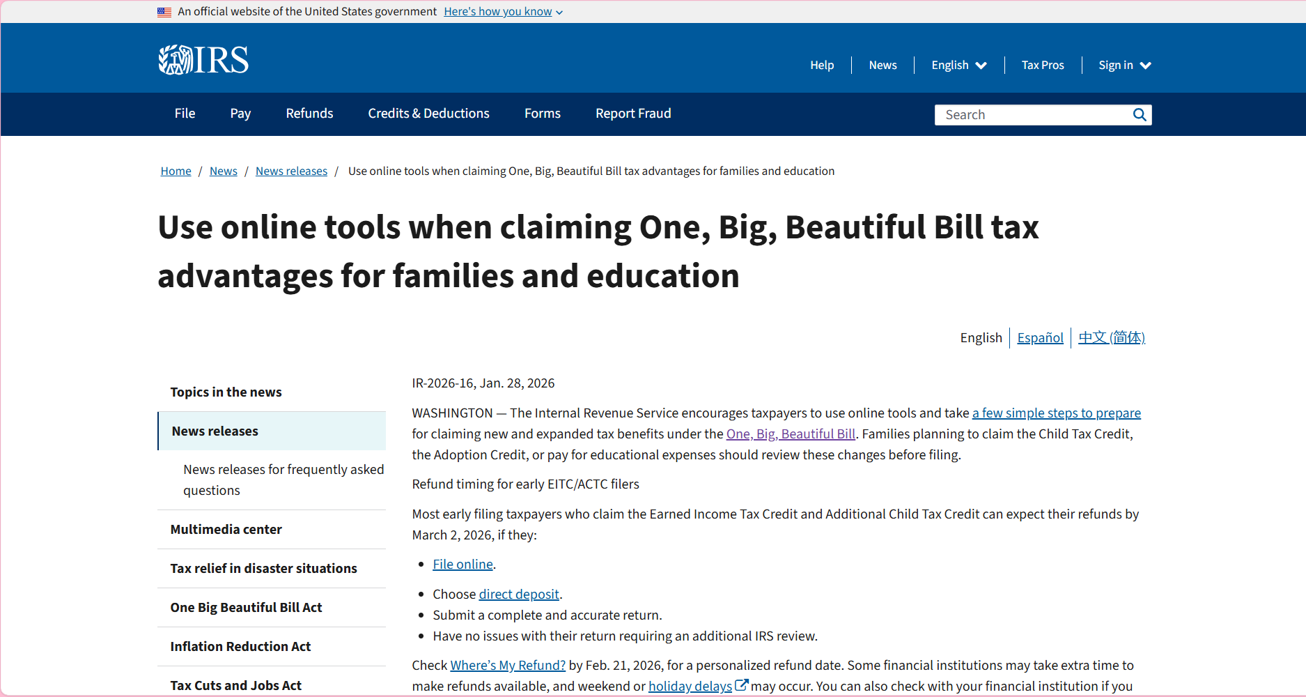 Use online tools when claiming One, Big, Beautiful Bill tax advantages for families and education